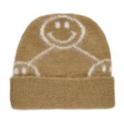 Joshua Sanders Smiley Logo Beanie Mössa för Kvinnor Beige, Dam