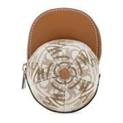 JW Anderson Tvåfärgad canvas och läder Nano Cap crossbody-väska Brown,...