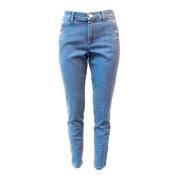 2-Biz Slim Fit Jeans - Mörkblå Multicolor, Dam