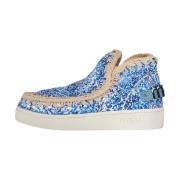 Mou Sommar Eskimo Tryckt Paljett Sneaker Blue, Dam