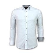 Gentile Bellini Italiensk Blus Herr - Slim Fit Skjortor - 3034 White, ...