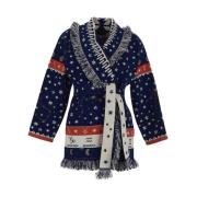 Alanui Astrologihjul Cardigan Blue, Dam