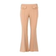 Simona Corsellini Wide Trousers Beige, Dam