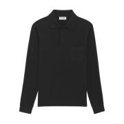 Saint Laurent Svarta T-shirts och Polos med Ficka Black, Herr