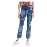 Desigual Stiliga Slim Antonia Jeans Blue, Dam