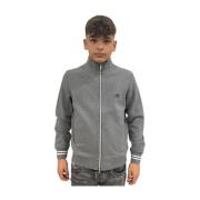 Sun68 Herr Full Zip Heritage Cotton Sweatshirt Gray, Herr