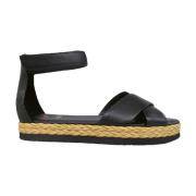 Högl Platta sandaler Black, Dam