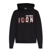 Dsquared2 Hoodie med logotyp Black, Herr