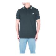 Fred Perry Grön Polo T-shirt med Elastiska ärmar Green, Herr