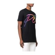 Philipp Plein T-Skjorta rund hals ss signatur Black, Herr