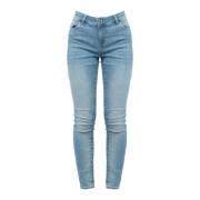 Guess Skinny Jeans med Faded Effekt och Mid-Rise Midja Blue, Dam
