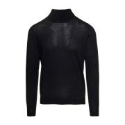 Tagliatore Lyxig Svart Turtlenecktröja Black, Herr