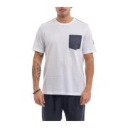 Herno Denim Bicolor Pocket T-shirt White, Herr