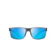 Maui Jim Fyrkantiga polariserade spegelglasögon för män Blue, Herr