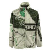 Moschino Grafisk Jacka Green, Herr