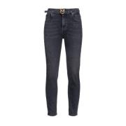 Pinko Stiliga Denim Jeans Black, Dam