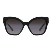 Prada Svarta Cat Eye Solglasögon med Varumärkeslogotyp Black, Dam