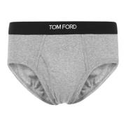 Tom Ford Grå Stretch Bomullsunderkläder Gray, Herr