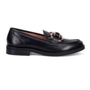 Sangiorgio Klassisk Svart Horsebit Moccasin Black, Dam