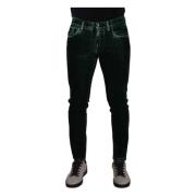 Dolce & Gabbana Stunning Grön Skinny Denim Jeans Black, Dam