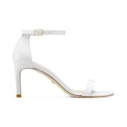 Stuart Weitzman Höj din stil med Nunakedstraight sandaler White, Dam