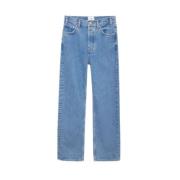 Anine Bing Vintage Boyfriend Cropped Jeans Blue, Dam