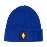 Marcelo Burlon Kors Patch Beanie Blue, Herr