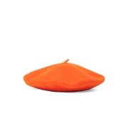 Borsalino Orange Ullstickad Unisex Basker Orange, Unisex