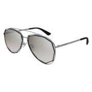 Alexander McQueen Lyxiga Indeterminate Solglasögon Mq0175Sa Gray, Dam