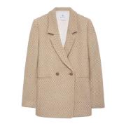 Anine Bing Fishbone Blazer Tan Stilfull Jacka Multicolor, Dam