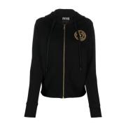 Versace Jeans Couture Lyxig Zip-Through Sweatshirt Black, Dam