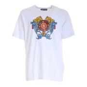 Versace Jeans Couture Regalia Logo T-shirt för Män White, Herr