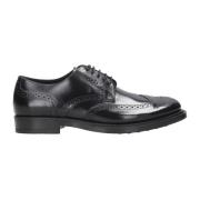 Tod's Svarta Läder Derby Skor Black, Herr