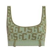 Gcds Cropped top with monogram Green, Dam