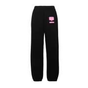 Chiara Ferragni Collection Sweatpants With Silicon Eyelike Logo Black,...