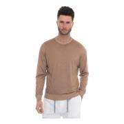 Kiton Rundhalsad pullover Beige, Herr