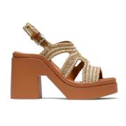 Clergerie High Heel Sandals Beige, Dam