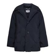 Maison Margiela Herr Svart Dunjacka - Klassisk Revers, Oversized Passf...