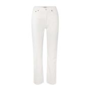 Agolde Klassiska Straight Jeans White, Dam