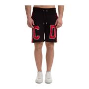 Gcds Multifärgade Logo Track Shorts med Dragsko Black, Herr