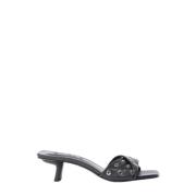 By FAR Högklackad Eyelet Mule Black, Dam