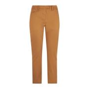 Dondup Slim-Fit Cropped Byxor Brown, Dam