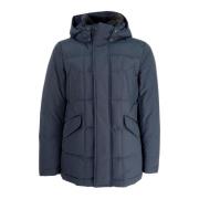 Woolrich Blå Blizzard Field Jacket Blue, Herr