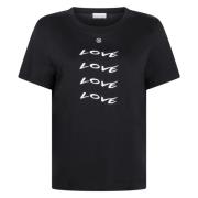 Jane Lushka Ninja Love Grafiskt Tryck T-Shirt Black, Dam