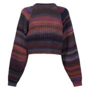 Jane Lushka Färgstark Crop Pullover Multicolor, Dam