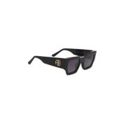 Anine Bing Indio Sunglasses Monogram Black, Dam