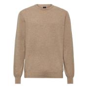 Boggi Milano Crew Neck Tröja I Cashmere Beige, Herr