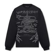Y/Project Sweatshirt med logotyp Black, Herr