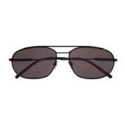 Saint Laurent Stilfull italiensk pilot solglasögon Black, Unisex