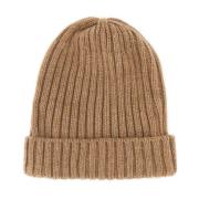 Fedeli Kamel Cashmere Beanie Mössa Brown, Herr